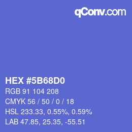 Color code: HEX #5B68D0 | qconv.com