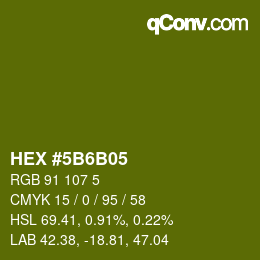 Color code: HEX #5B6B05 | qconv.com