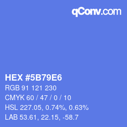 Color code: HEX #5B79E6 | qconv.com