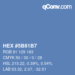 Color code: HEX #5B81B7 | qconv.com