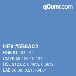 Color code: HEX #5B8AC2 | qconv.com