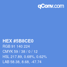 Color code: HEX #5B8CE0 | qconv.com