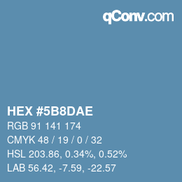 Color code: HEX #5B8DAE | qconv.com