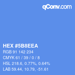Color code: HEX #5B8EEA | qconv.com