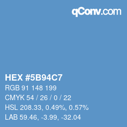 カラーコード: HEX #5B94C7 | qconv.com