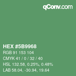 Color code: HEX #5B9968 | qconv.com