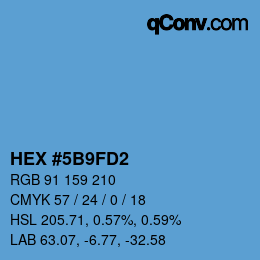 Color code: HEX #5B9FD2 | qconv.com