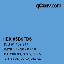 Color code: HEX #5B9FD6 | qconv.com