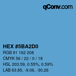 Color code: HEX #5BA2D0 | qconv.com
