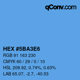 Color code: HEX #5BA3E6 | qconv.com