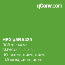 Color code: HEX #5BA439 | qconv.com