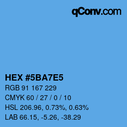 Color code: HEX #5BA7E5 | qconv.com