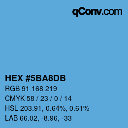 カラーコード: HEX #5BA8DB | qconv.com