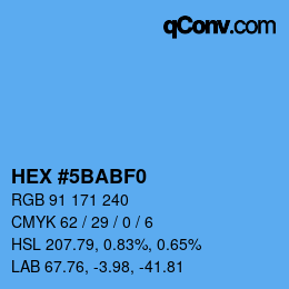 Color code: HEX #5BABF0 | qconv.com