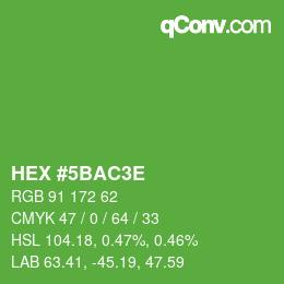 カラーコード: HEX #5BAC3E | qconv.com
