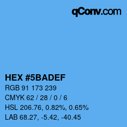 Color code: HEX #5BADEF | qconv.com