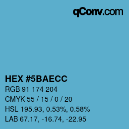 Color code: HEX #5BAECC | qconv.com