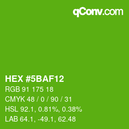 Color code: HEX #5BAF12 | qconv.com