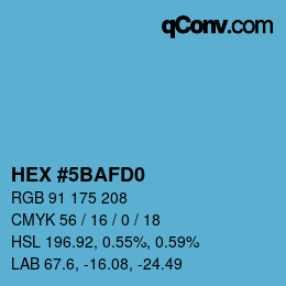 Color code: HEX #5BAFD0 | qconv.com