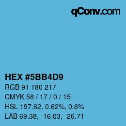 Color code: HEX #5BB4D9 | qconv.com