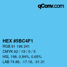 Color code: HEX #5BC4F1 | qconv.com