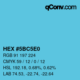 Color code: HEX #5BC5E0 | qconv.com