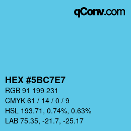 Color code: HEX #5BC7E7 | qconv.com