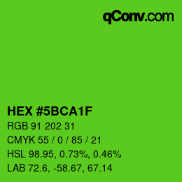 Color code: HEX #5BCA1F | qconv.com