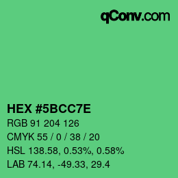Color code: HEX #5BCC7E | qconv.com