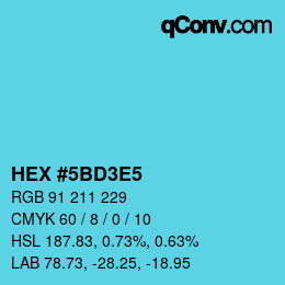 Color code: HEX #5BD3E5 | qconv.com