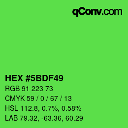 Color code: HEX #5BDF49 | qconv.com