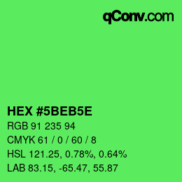 Código de color: HEX #5BEB5E | qconv.com