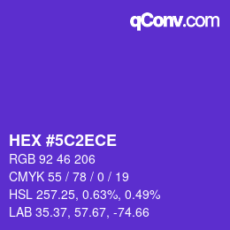 Color code: HEX #5C2ECE | qconv.com