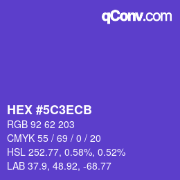 Código de color: HEX #5C3ECB | qconv.com