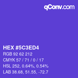 Color code: HEX #5C3ED4 | qconv.com