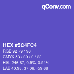 Color code: HEX #5C4FC4 | qconv.com