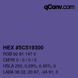 Color code: HEX #5C519300 | qconv.com