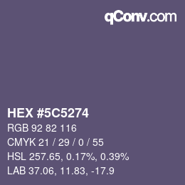 Color code: HEX #5C5274 | qconv.com