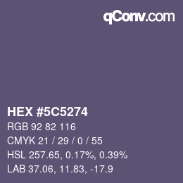 Color code: HEX #5C5274 | qconv.com