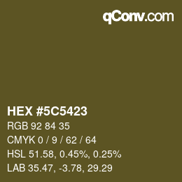 Color code: HEX #5C5423 | qconv.com