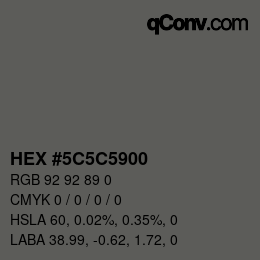 Color code: HEX #5C5C5900 | qconv.com