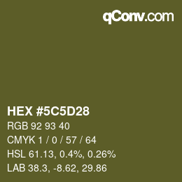 Color code: HEX #5C5D28 | qconv.com