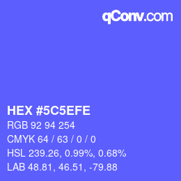 Color code: HEX #5C5EFE | qconv.com