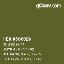 Color code: HEX #5C6029 | qconv.com