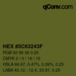 Farbcode: HEX #5C63243F | qconv.com
