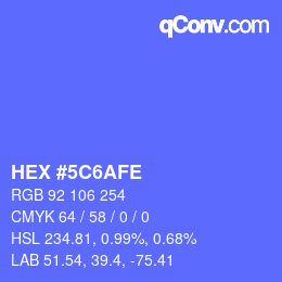 Color code: HEX #5C6AFE | qconv.com