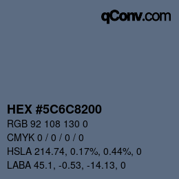 Color code: HEX #5C6C8200 | qconv.com
