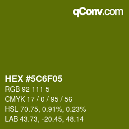 カラーコード: HEX #5C6F05 | qconv.com