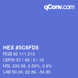 Color code: HEX #5C6FD5 | qconv.com