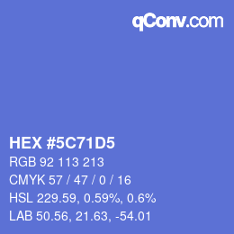 Color code: HEX #5C71D5 | qconv.com